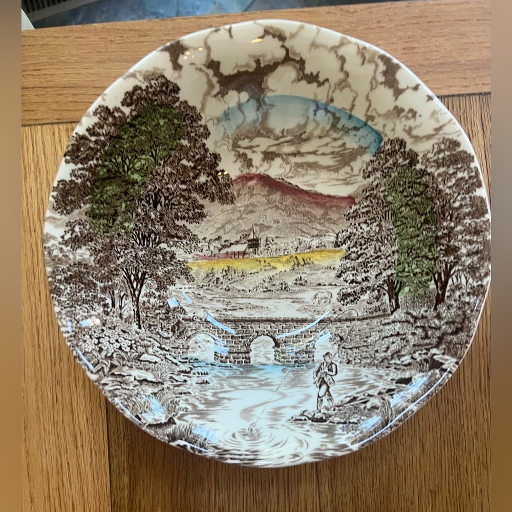 Antique Macedonia Crown Ducal bowl 9.5”